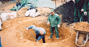 Ничего особенного – типичная яма под посадку крупномера… Частное землевладение п. Жуковка III Одинцовский район