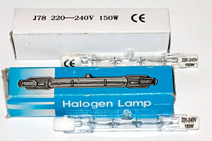 Галогенная лампа безымянного производителя из Юго-восточной азии с цоколем R7S (срок службы - от 0 часов) 